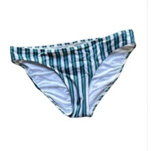 Old Navy Striped Green and White Women's Swim Bottom XL